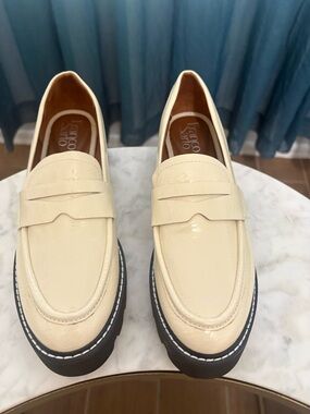 Franco Sarto Women's Balin Lug Sole Chunky Loafers in the color Putty